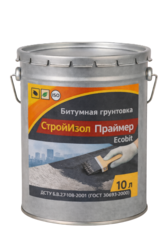 Битумная грунтовка ведро 10, 0 л СтройИзол Праймер ЭКОБИТ 