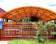 Изготовление, доставка и установка навесов из поликарбоната, профлиста