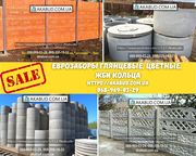 Еврозаборы глянцевые, цветные (мрамор из бетона, серые) еврозаборы в К