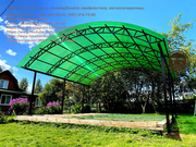 Навесы из поликарбоната, профнастила, металлочерепицы.
